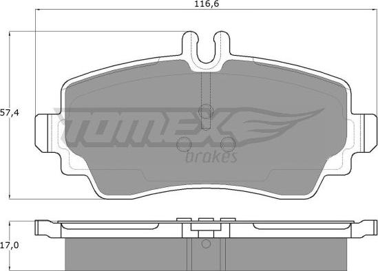 TOMEX brakes TX 12-75 - Гальмівні колодки, дискові гальма autocars.com.ua