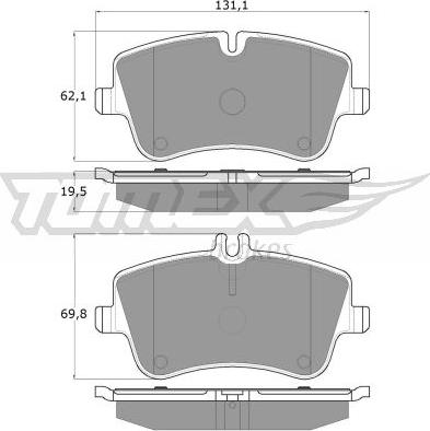 TOMEX brakes TX 12-78 - Гальмівні колодки, дискові гальма autocars.com.ua