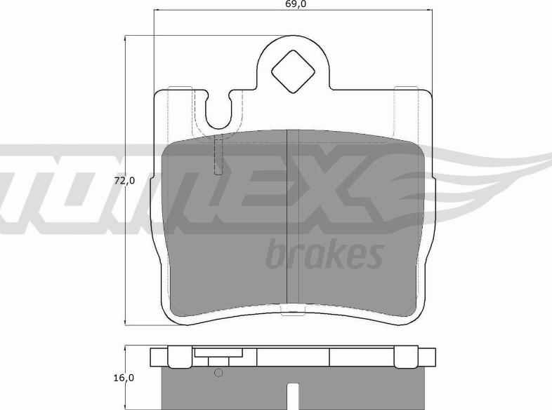 TOMEX brakes TX 12-87 - Гальмівні колодки, дискові гальма autocars.com.ua