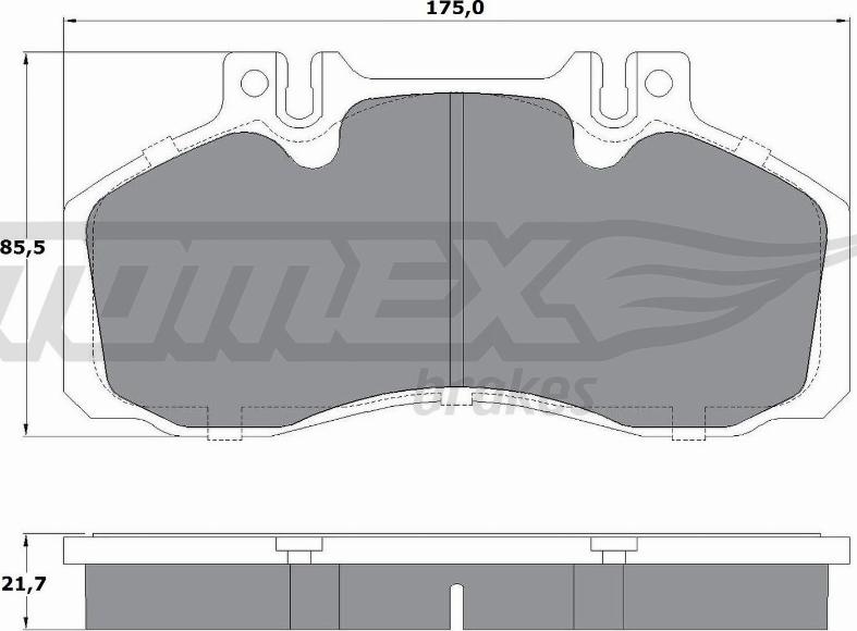 TOMEX brakes TX 12-88 - Тормозные колодки, дисковые, комплект autodnr.net