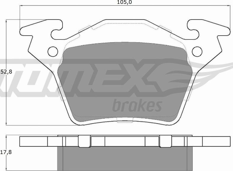 TOMEX brakes TX 12-89 - Гальмівні колодки, дискові гальма autocars.com.ua