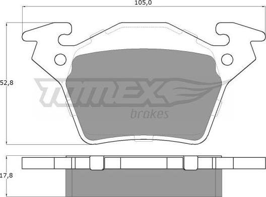 TOMEX brakes TX 12-89 - Гальмівні колодки, дискові гальма autocars.com.ua