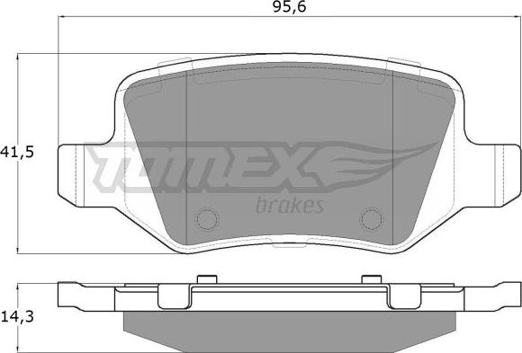 TOMEX brakes TX 12-90 - Гальмівні колодки, дискові гальма autocars.com.ua