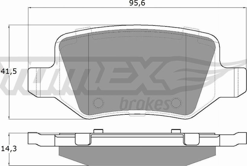 TOMEX brakes TX 12-90 - Гальмівні колодки, дискові гальма autocars.com.ua