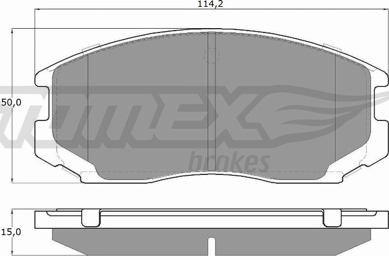 TOMEX brakes TX 12-91 - Гальмівні колодки, дискові гальма autocars.com.ua