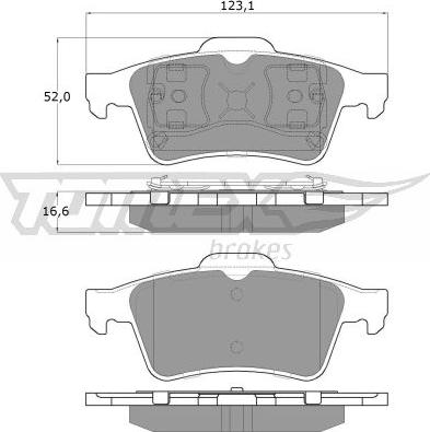 TOMEX brakes TX 12-95 - Тормозные колодки, дисковые, комплект autodnr.net