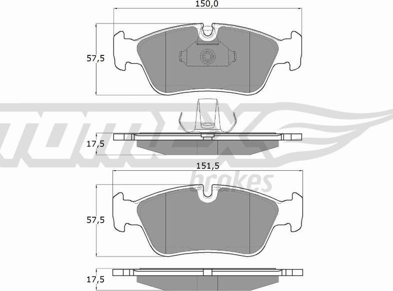 TOMEX brakes TX 13-16 - Гальмівні колодки, дискові гальма autocars.com.ua