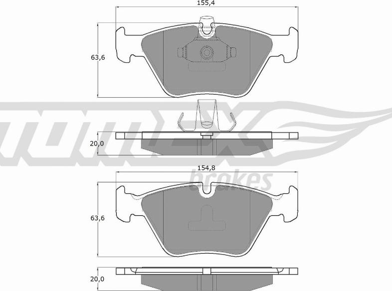 TOMEX brakes TX 13-18 - Тормозные колодки, дисковые, комплект autodnr.net