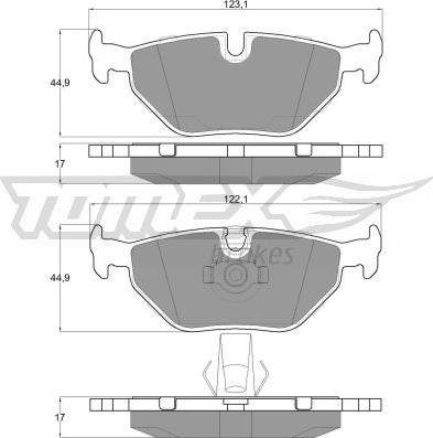 TOMEX brakes TX 13-21 - Гальмівні колодки, дискові гальма autocars.com.ua