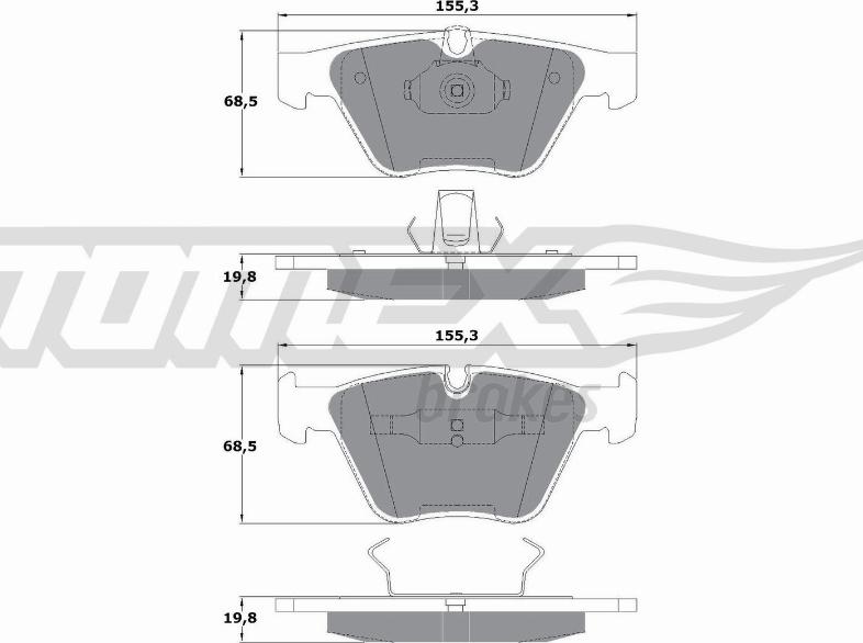 TOMEX brakes TX 13-25 - Гальмівні колодки, дискові гальма autocars.com.ua