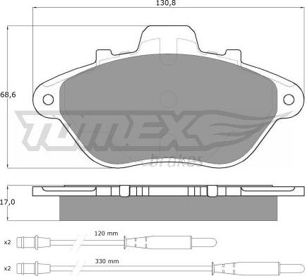 TOMEX brakes TX 13-45 - Гальмівні колодки, дискові гальма autocars.com.ua