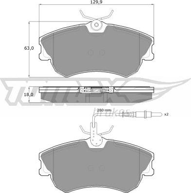 TOMEX brakes TX 13-47 - Тормозные колодки, дисковые, комплект autodnr.net