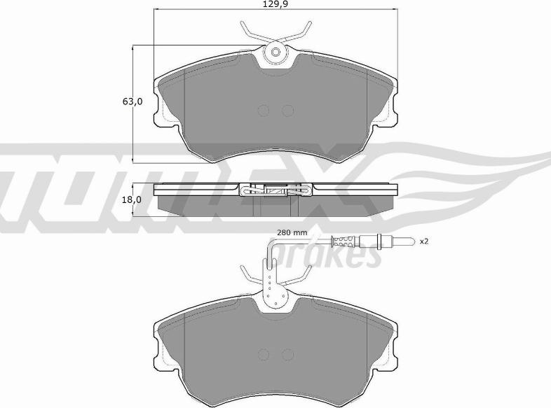 TOMEX brakes TX 13-47 - Гальмівні колодки, дискові гальма autocars.com.ua