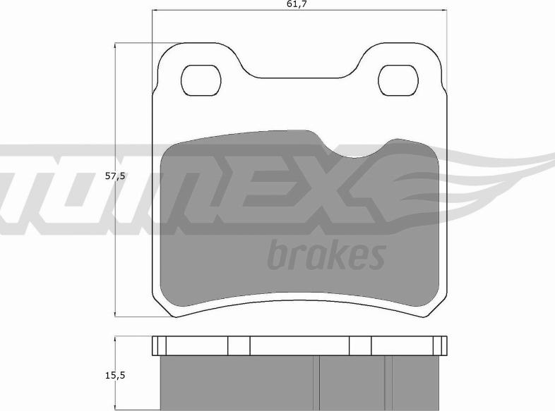 TOMEX brakes TX 13-49 - Гальмівні колодки, дискові гальма autocars.com.ua