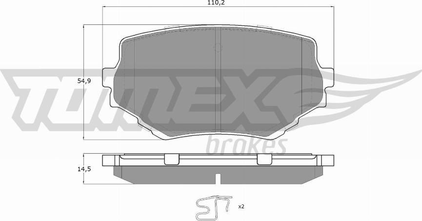 TOMEX brakes TX 13-60 - Гальмівні колодки, дискові гальма autocars.com.ua