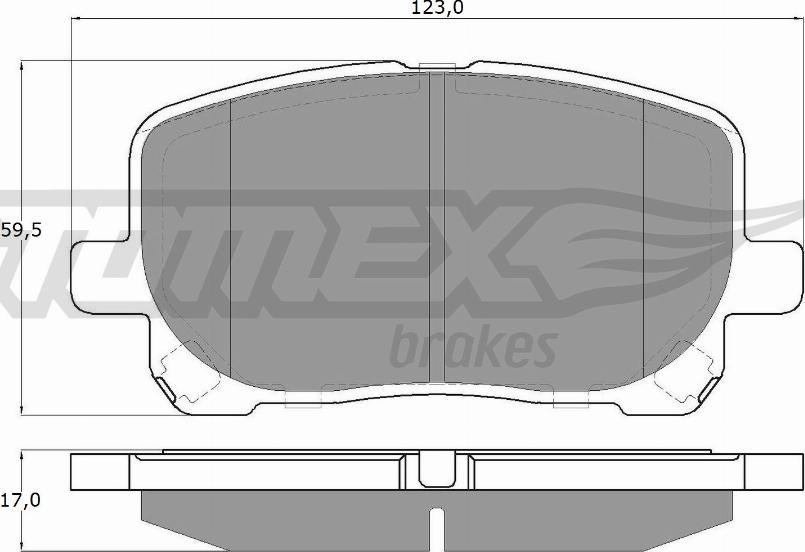 TOMEX brakes TX 13-67 - Гальмівні колодки, дискові гальма autocars.com.ua