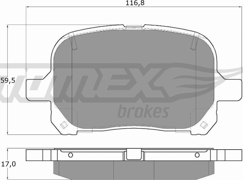 TOMEX brakes TX 13-73 - Гальмівні колодки, дискові гальма autocars.com.ua