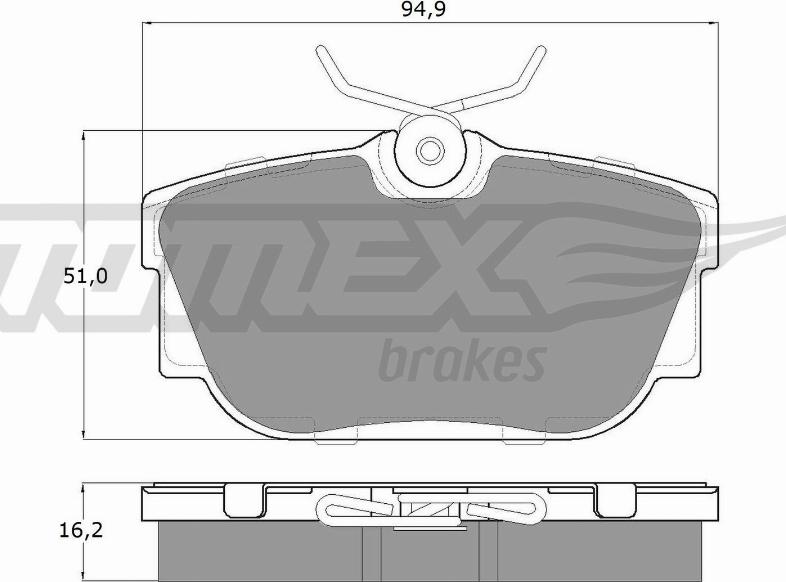 TOMEX brakes TX 13-90 - Тормозные колодки, дисковые, комплект autodnr.net