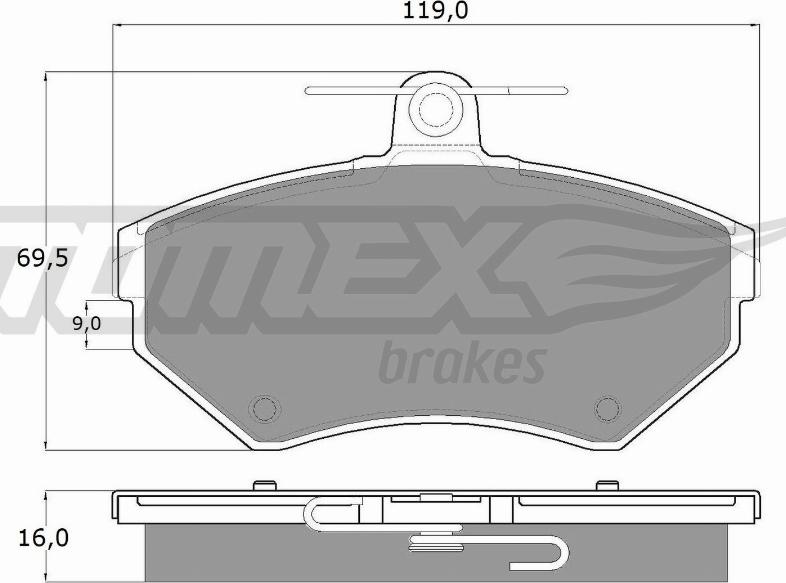 TOMEX brakes TX 13-94 - Гальмівні колодки, дискові гальма autocars.com.ua
