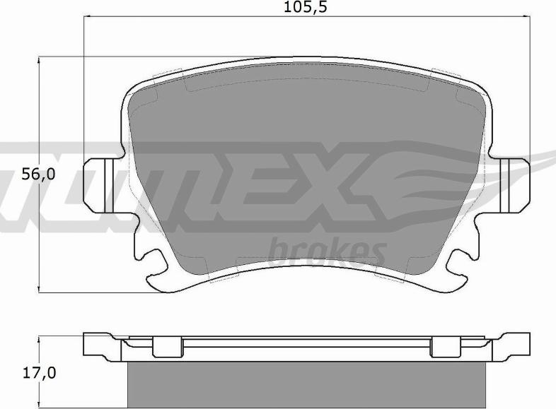 TOMEX brakes TX 13-95 - Гальмівні колодки, дискові гальма autocars.com.ua