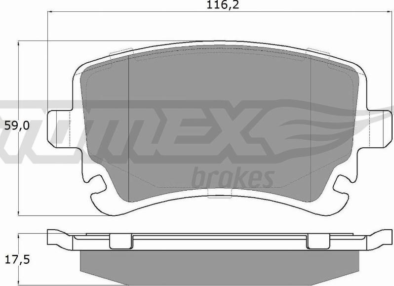 TOMEX brakes TX 13-961 - Гальмівні колодки, дискові гальма autocars.com.ua