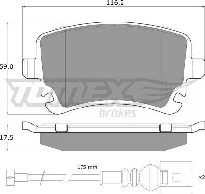 TOMEX brakes TX 13-96 - Тормозные колодки, дисковые, комплект autodnr.net