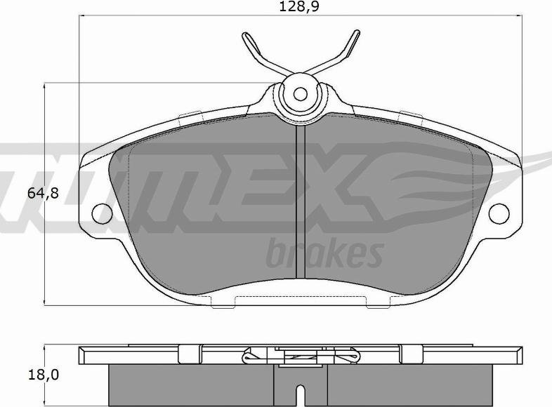 TOMEX brakes TX 14-01 - Гальмівні колодки, дискові гальма autocars.com.ua