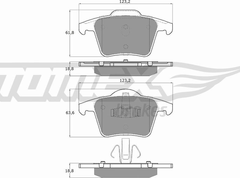 TOMEX brakes TX 14-07 - Тормозные колодки, дисковые, комплект autodnr.net