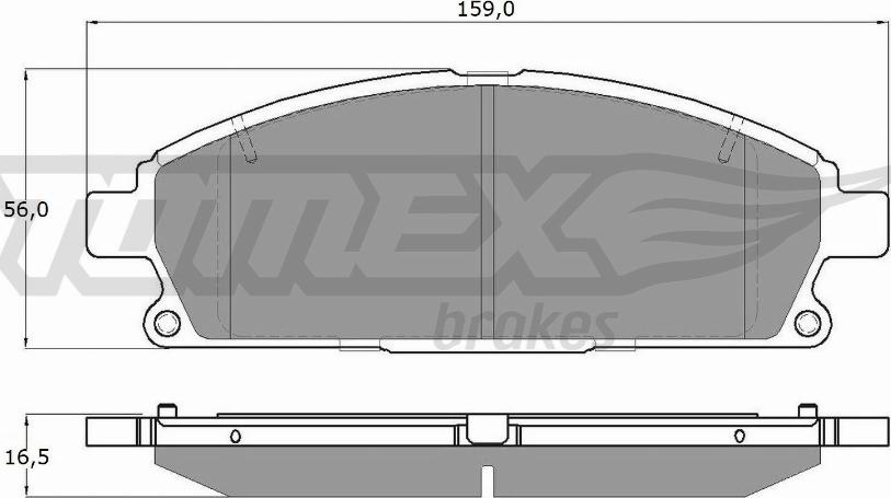 TOMEX brakes TX 14-201 - Гальмівні колодки, дискові гальма autocars.com.ua