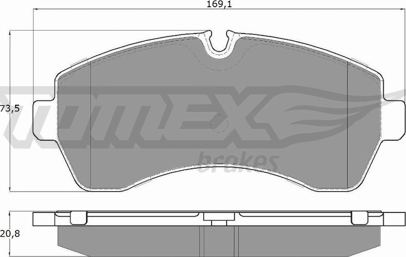 TOMEX brakes TX 14-24 - Гальмівні колодки, дискові гальма autocars.com.ua