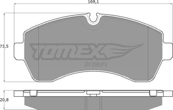 TOMEX brakes TX 14-24 - Гальмівні колодки, дискові гальма autocars.com.ua