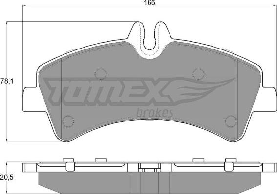 TOMEX brakes TX 14-26 - Гальмівні колодки, дискові гальма autocars.com.ua