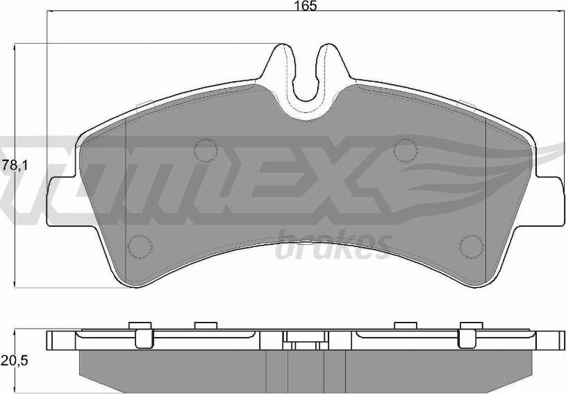 TOMEX brakes TX 14-26 - Тормозные колодки, дисковые, комплект autodnr.net