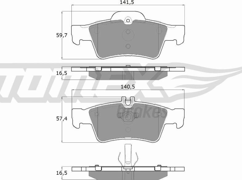 TOMEX brakes TX 14-30 - Тормозные колодки, дисковые, комплект autodnr.net