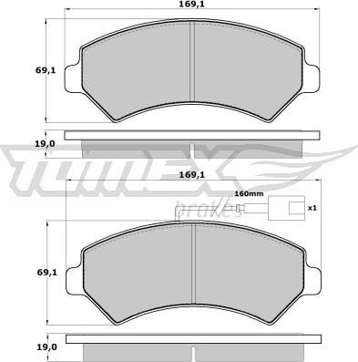 TOMEX brakes TX 14-40 - Гальмівні колодки, дискові гальма autocars.com.ua