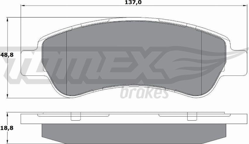 TOMEX brakes TX 14-411 - Тормозные колодки, дисковые, комплект autodnr.net