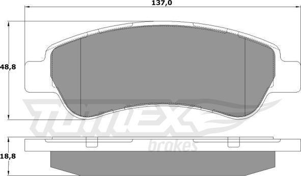 TOMEX brakes TX 14-411 - Гальмівні колодки, дискові гальма autocars.com.ua