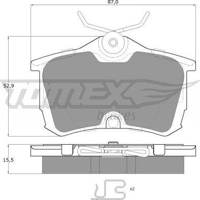 TOMEX brakes TX 14-51 - Гальмівні колодки, дискові гальма autocars.com.ua