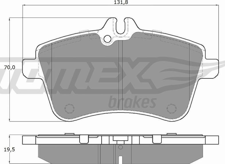 TOMEX brakes TX 14-55 - Гальмівні колодки, дискові гальма autocars.com.ua