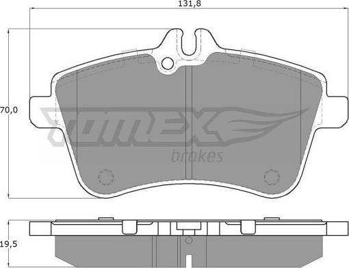 TOMEX brakes TX 14-55 - Гальмівні колодки, дискові гальма autocars.com.ua