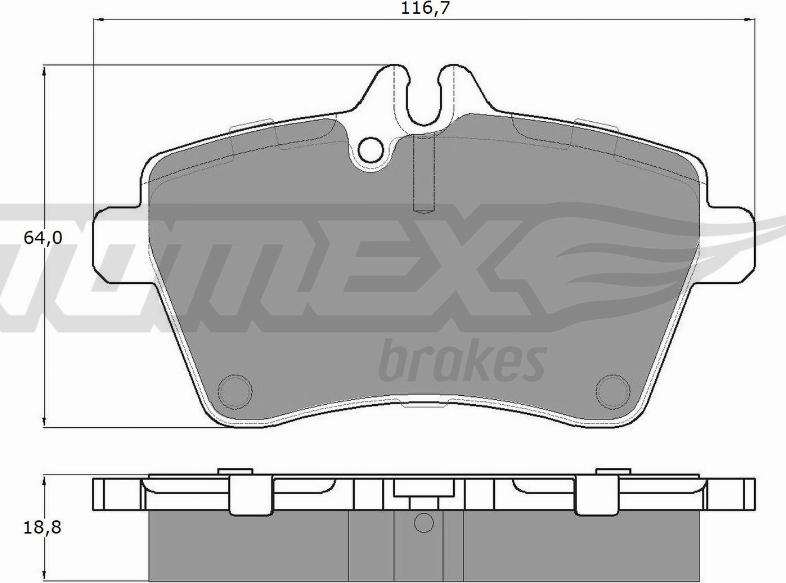 TOMEX brakes TX 14-56 - Гальмівні колодки, дискові гальма autocars.com.ua