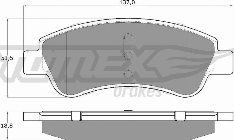 TOMEX brakes TX 14-64 - Гальмівні колодки, дискові гальма autocars.com.ua
