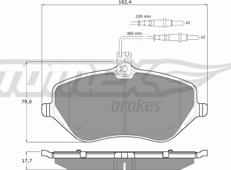 TOMEX brakes TX 14-68 - Гальмівні колодки, дискові гальма autocars.com.ua