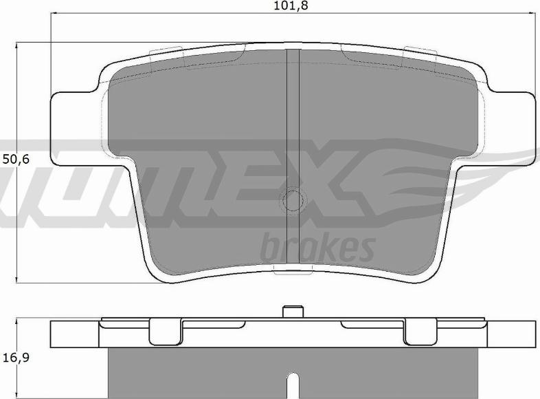 TOMEX brakes TX 14-74 - Гальмівні колодки, дискові гальма autocars.com.ua