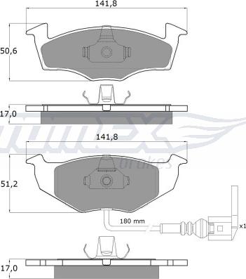 TOMEX brakes TX 14-78 - Тормозные колодки, дисковые, комплект autodnr.net