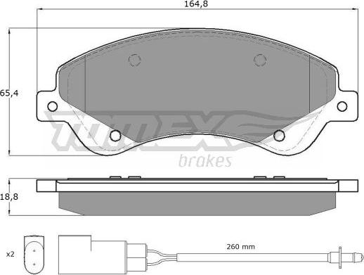 TOMEX brakes TX 14-79 - Гальмівні колодки, дискові гальма autocars.com.ua