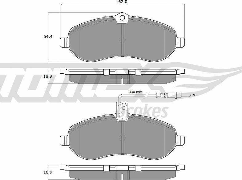 TOMEX brakes TX 14-83 - Гальмівні колодки, дискові гальма autocars.com.ua