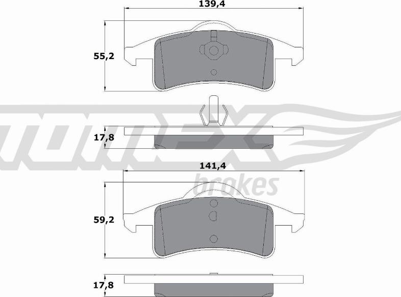 TOMEX brakes TX 14-90 - Гальмівні колодки, дискові гальма autocars.com.ua