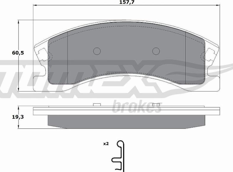 TOMEX brakes TX 14-91 - Гальмівні колодки, дискові гальма autocars.com.ua