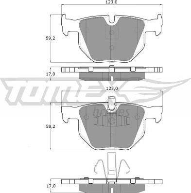 TOMEX brakes TX 15-14 - Гальмівні колодки, дискові гальма autocars.com.ua